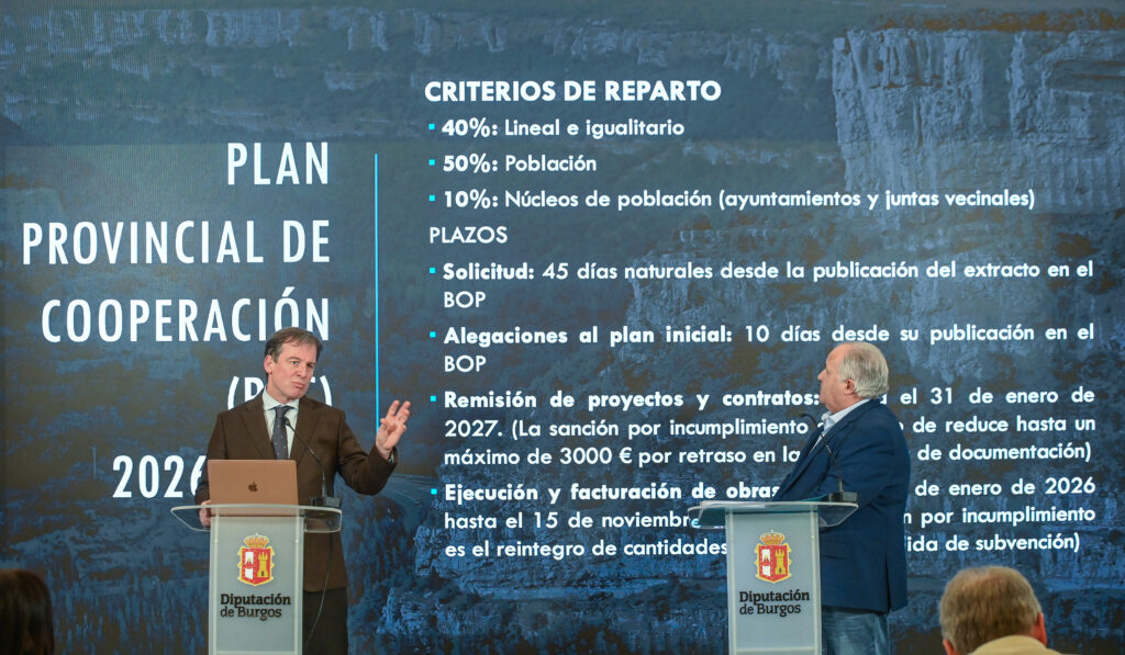Presentación de los planes provinciales para 2026-2027 de la provincia de Burgos